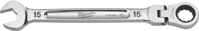Ráčnový očkoplochý klíč Milwaukee MAX BITE s kloubem 15 mm, 4932480188 (MI4932480188)